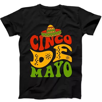 Cinco De Mayo Groovy Mexiko Sieg Retro Lustiges Geschenk Schwarzes T-Shirt 222