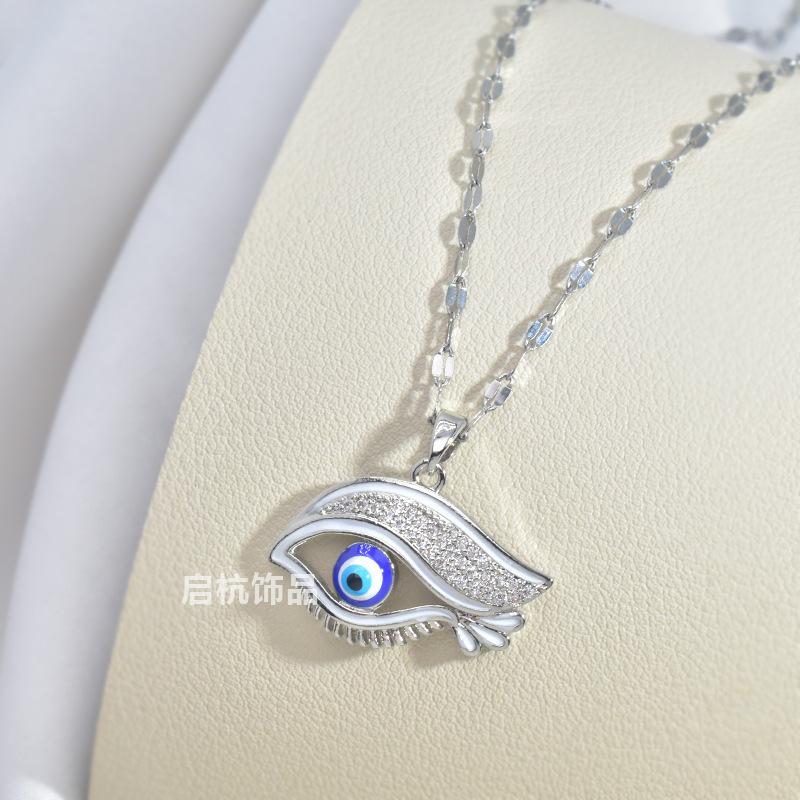 

Devil S Eye Necklace Women S Light Luxury Premium Versatile Temperament Gorgeous Clavicle Chain Same Style