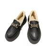 Fashion Amy and Michael Cute Girls Uniform Chunky Princess Shoes Female Women Brown Platform Pumps Retro Loafers Winter Warm Plush Shoes