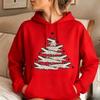 Christmas Sweatshirt Funny Xmas Alligator Tree Top Christmas Gift Women Daily Apparel Christmas Autumn Winter Long Sleeve Hoodie