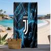 Asciugamano da Spiaggia Stampato Juventus FC Asciugamano Morbido ad Asciugatura Rapida Coperta da Spiaggia Rettangolare Grande Portatile per Viaggi Piscina