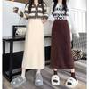 Knit Skirt Winter Thick Sweet High Waist Straight Midi Slit Bodycon Pencil Skirt