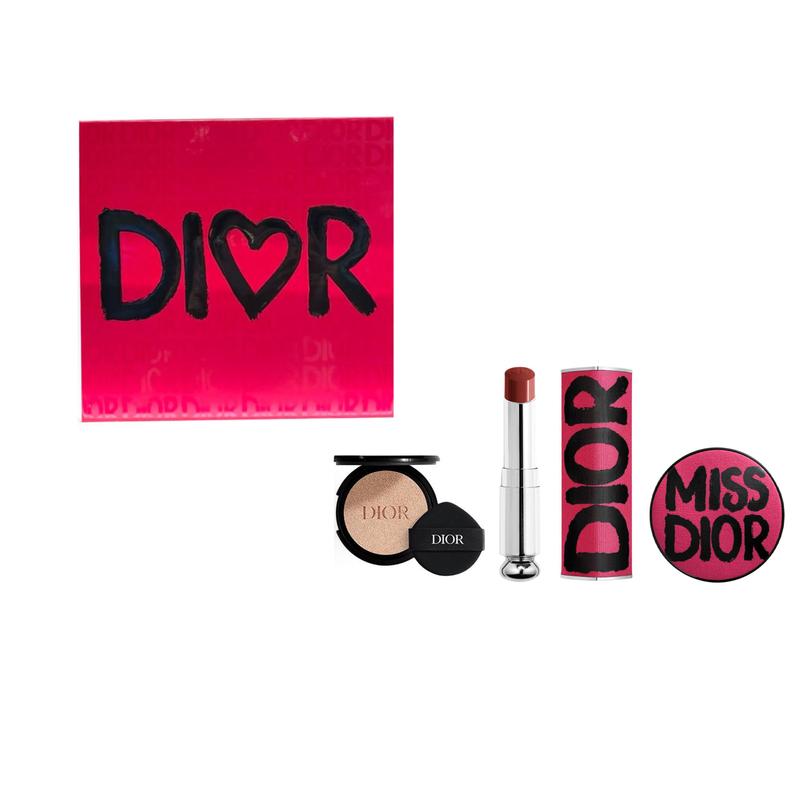 

DIOR Stunning Powder Limited Edition Lock Makeup Cushion Charming Lipstick Gift Box Edition Makeup Set Silky Creamy Skin Natural Boosting Color