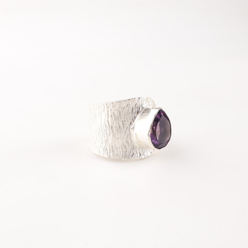 Amethyst Gemstone 925 Sterling Silver Jewelry Handmade Ring Gift For Girlfriend RR-63-9