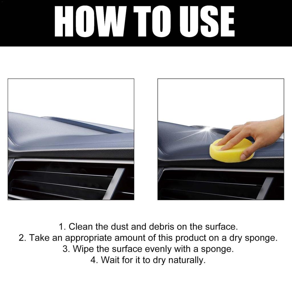 100g Car Interior Polish Leather Repair Cream Car Leather Balm Car Interior Dashboard Restorer