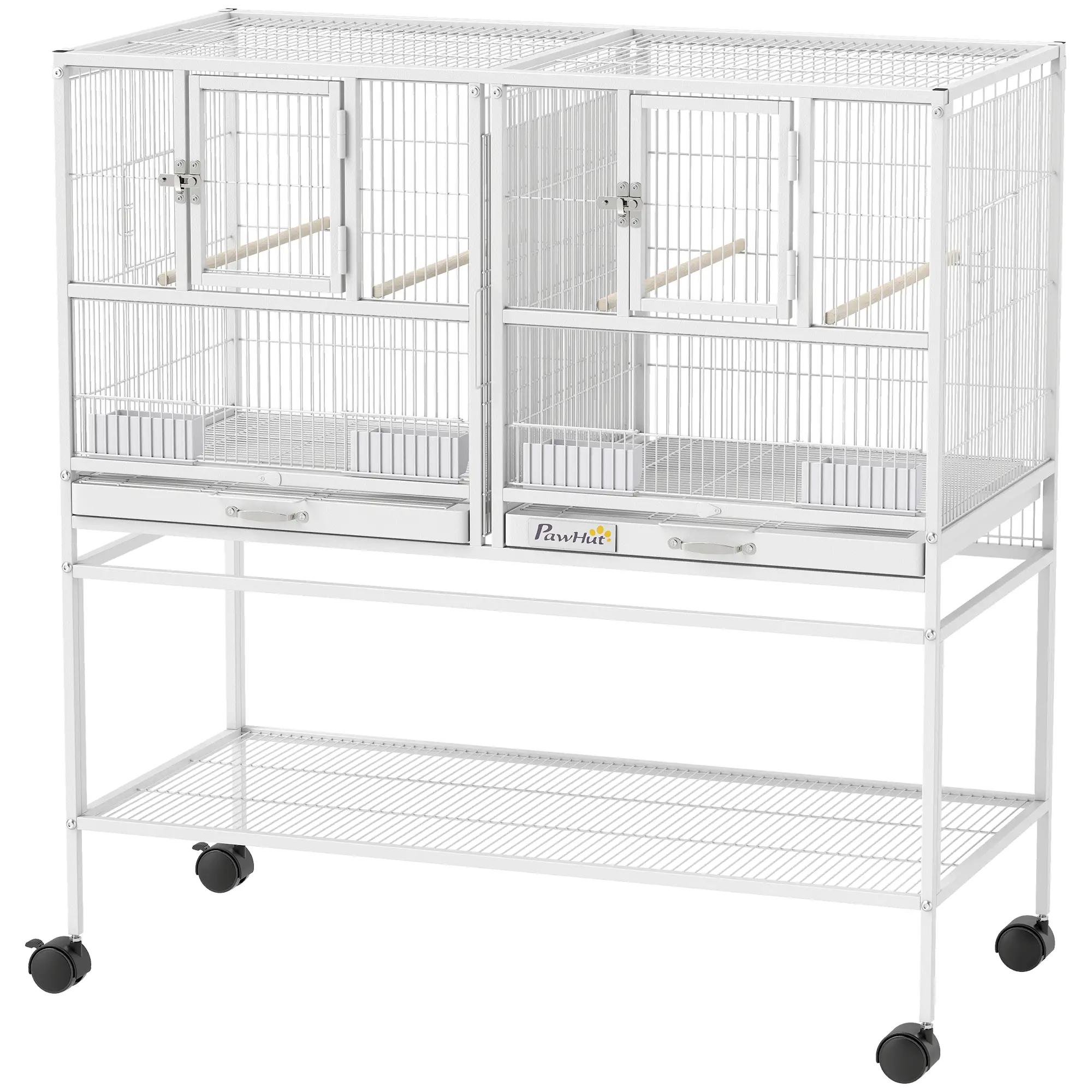 PawHut Large Bird Cage with Divider