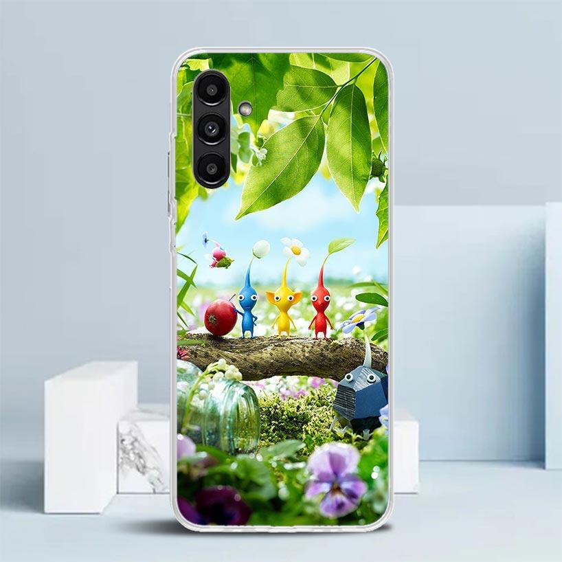 Spiel P-PikminS 4 Hülle für Samsung Galaxy A17 A37 A57 A16 A26 A36 A56 A15 A14 A55 Handyhülle A13 A53 A25 A35 A24 A34 A23 A33 Gal