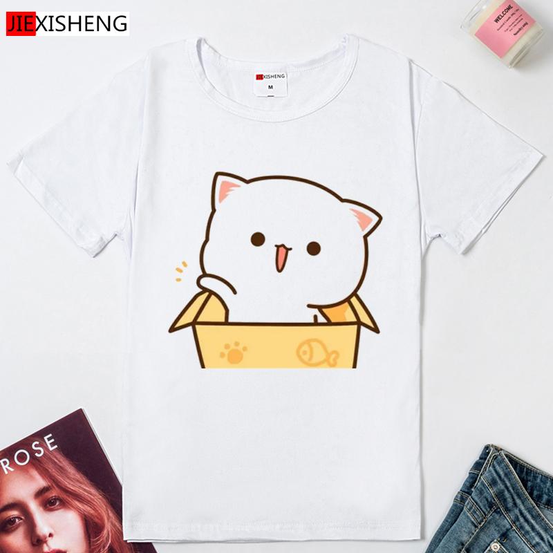 Cute Kawaii Funny Cartoons Print Women T Shirt Summer Short Sleeve Round Neck Harajuku Tee Casual Tops Female Clothes