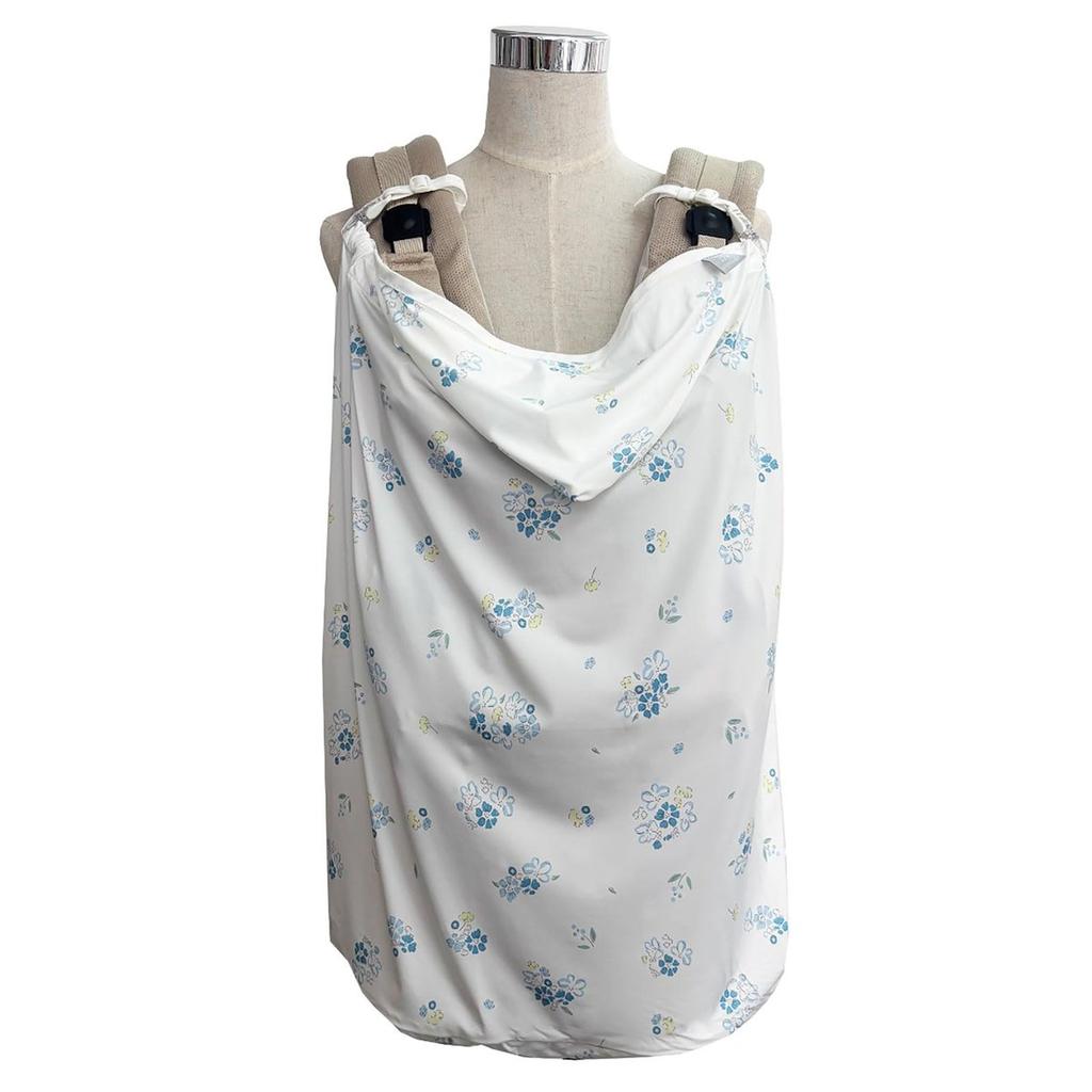 Etoile Dor Cool Cape Flower AS00604-FW 2-Way Baby Carrier Cover & Stroller Blanket Q-MAX 0.4+ Cooling UV Protection 99% Sunshade