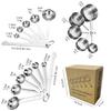 Stainless Steel Measuring Spoons Cups Set Baking Cooking Coffee Scoop With Graduated Markings