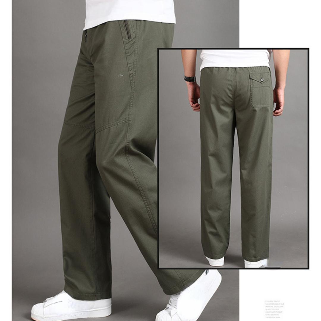 Весенне-осенние новые мужские повседневные рабочие брюки из хлопка — фото 13