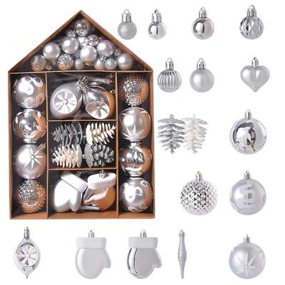 YAYAMIYA Weihnachtskugel-Ornamente, Set mit 70 Stück, Nordischer Stil, Weihnachtsbaumschmuck, Wunderschön, Verschiedene Farben, Stilvolle Dekorationen für Räume, Cafés