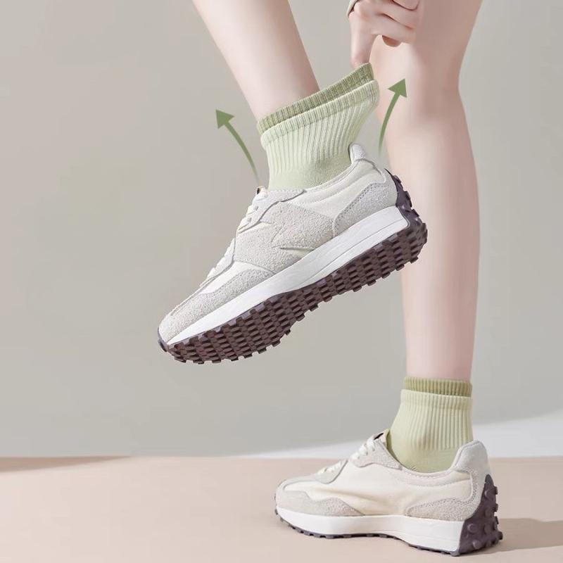 5 Paar Trendige Yoga-Socken Damen Bodensocken Koreanischer Stil Baumwollsocken Sport Tanz Professionell Rutschfeste Silikonsocken