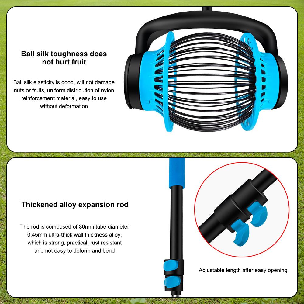 Nut Gatherer Portable Pine Cone Picker Upper Quick Picker Retractable Grip Fruit Ball Nut Collector