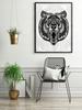 Obraz plakat w ramie 53x73 cm miś tribal p590