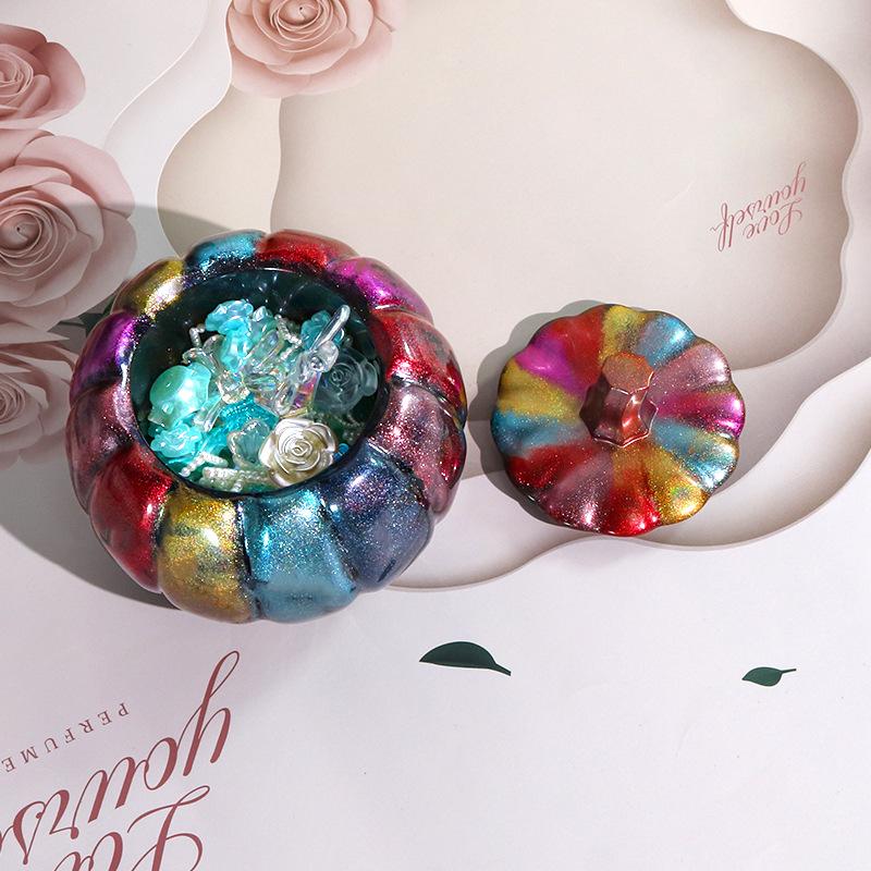 Pumpkin Jar Storage Box Mold Candle Cup Plaster Dropping Mold DIY Jar Bottle Crystal Glue Dripping Mold Ornament