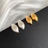 Simple Brushed Leaf Stud Earrings for Women Minimalist Cold Commute Trendy Leaf Jewelry Accessories