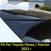 För Toyota Venza / Harrier - 2024 ABS Krom Kolfiber Svart Bil Bakre Bakfönster Panel Spoiler Dekor Cover Trim