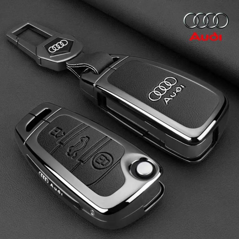 Audi 8P-hez Audi A1 A3 A4 8P 8L 8V A5 B6 B7 A6 A7 C5 C6 Q3 Q5 Q7 4F S3 S4 S6 RS3 TT Tartozék Cinkötvözet Autó Távirányító Kulcstartó Tok Borítás