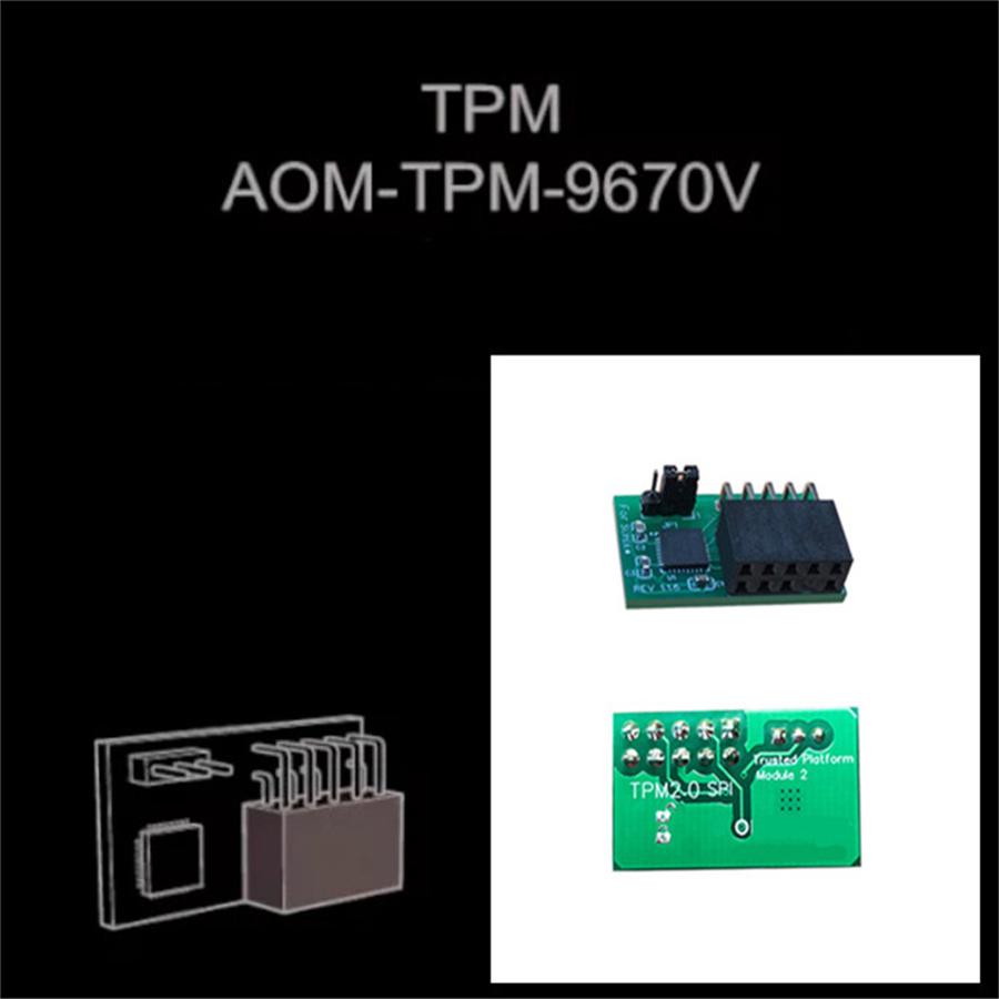 10Pin SPI TPM 2.0 Module  Trusted Platform For SuperMicro AOM-TPM-9670V