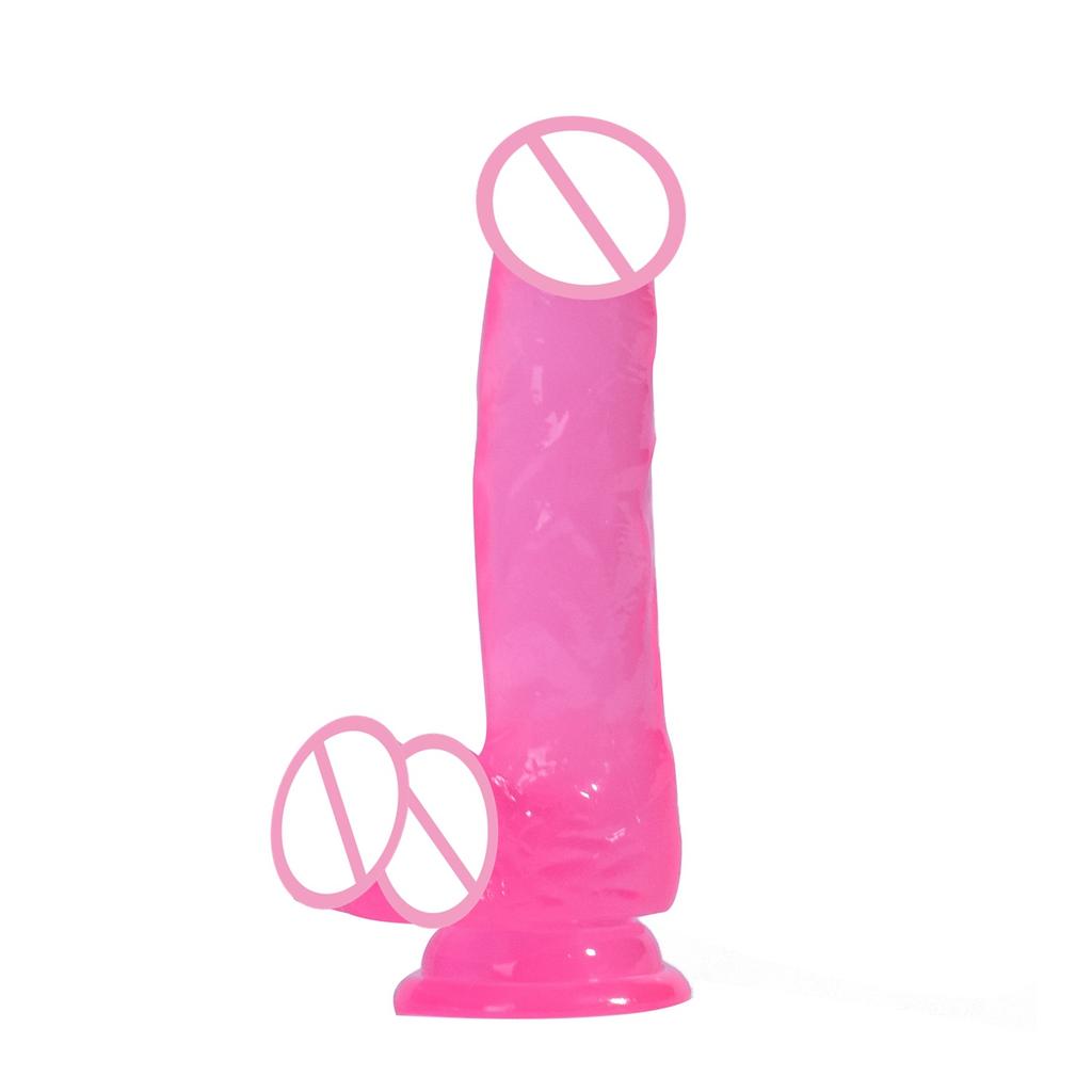 Masturbation Device Women's Artificial Penis Sex Toys Manual Dildo Transparent Crystal Anal Plug Stick