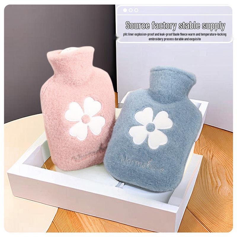 Cute Cartoon Thickened PVC Hot Water Bag - Explosion-Proof Hand Warmer & Compress