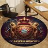 FC Bayern Pattern Round Rug, Indoor/Outdoor Mat, for Picnic, Gameroom, Bedroom, Office, Living Room, Home Decor Carpet, Birthday Gift