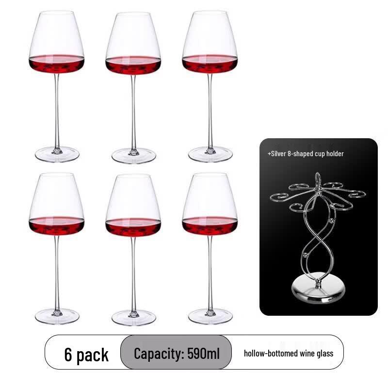 Exquisite Burgundy Red Wine Glass Set