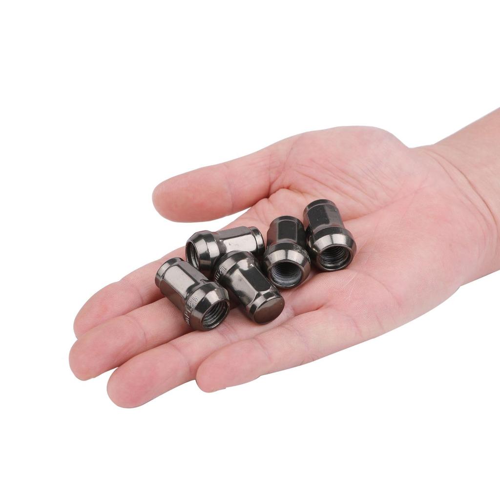 Lock Nut Titanium Color Car Tire Wheel Nut M12 Short Nut Lug Nut Racing Nut ([P1.25 X 16 Pieces])