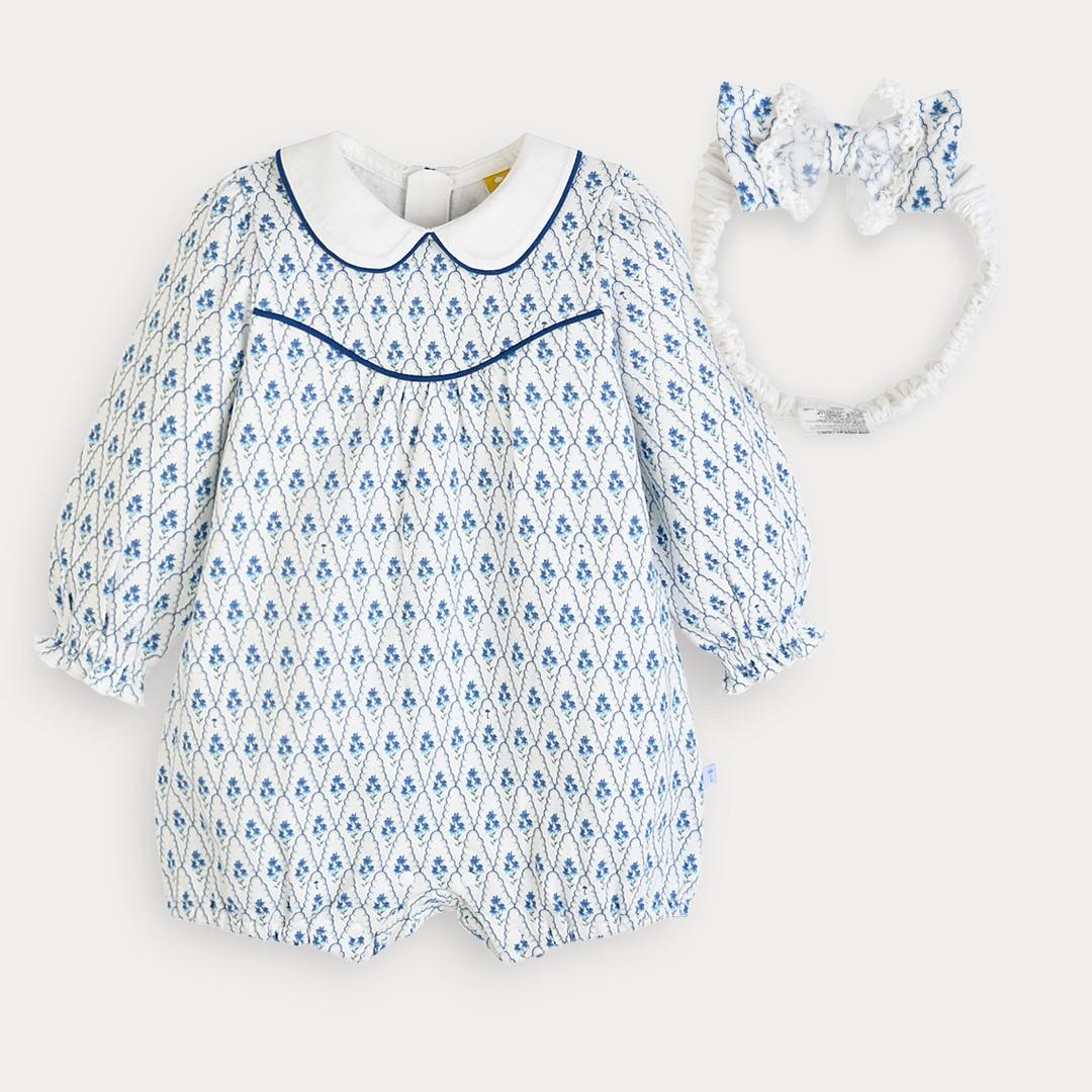 moimoln Lumi Baby Romper and Headband Set Summer Infant Outfit Bodysuit 70
