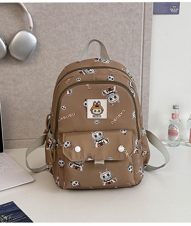 School Bag Casual Backpack Girl Elementary School First Grade Cartoon Labub Backpack