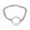 Edelstahl Doppel gekrümmtes Medaillon Armband Kette Glas Speicher Anhänger Schwimmendes Medaillon Armreif Füllbar DIY Schmuckherstellung