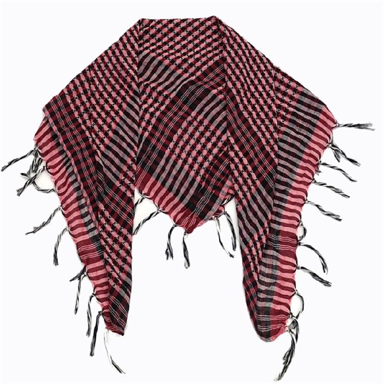 Stilvolles Unisex Arabisches Kopftuch in der Größe 100x100cm Vielseitiges Nackentuch Sonnenschutz-Accessoire mit Quasten