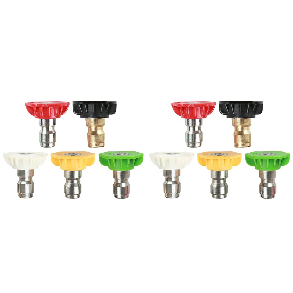 5pcs 1/4inch Quick Connect Garden High Pressure Washer Spray Nozzle 0 15 25 40 Degree Watering Soap Nozzle Tip Garden Cleaning
