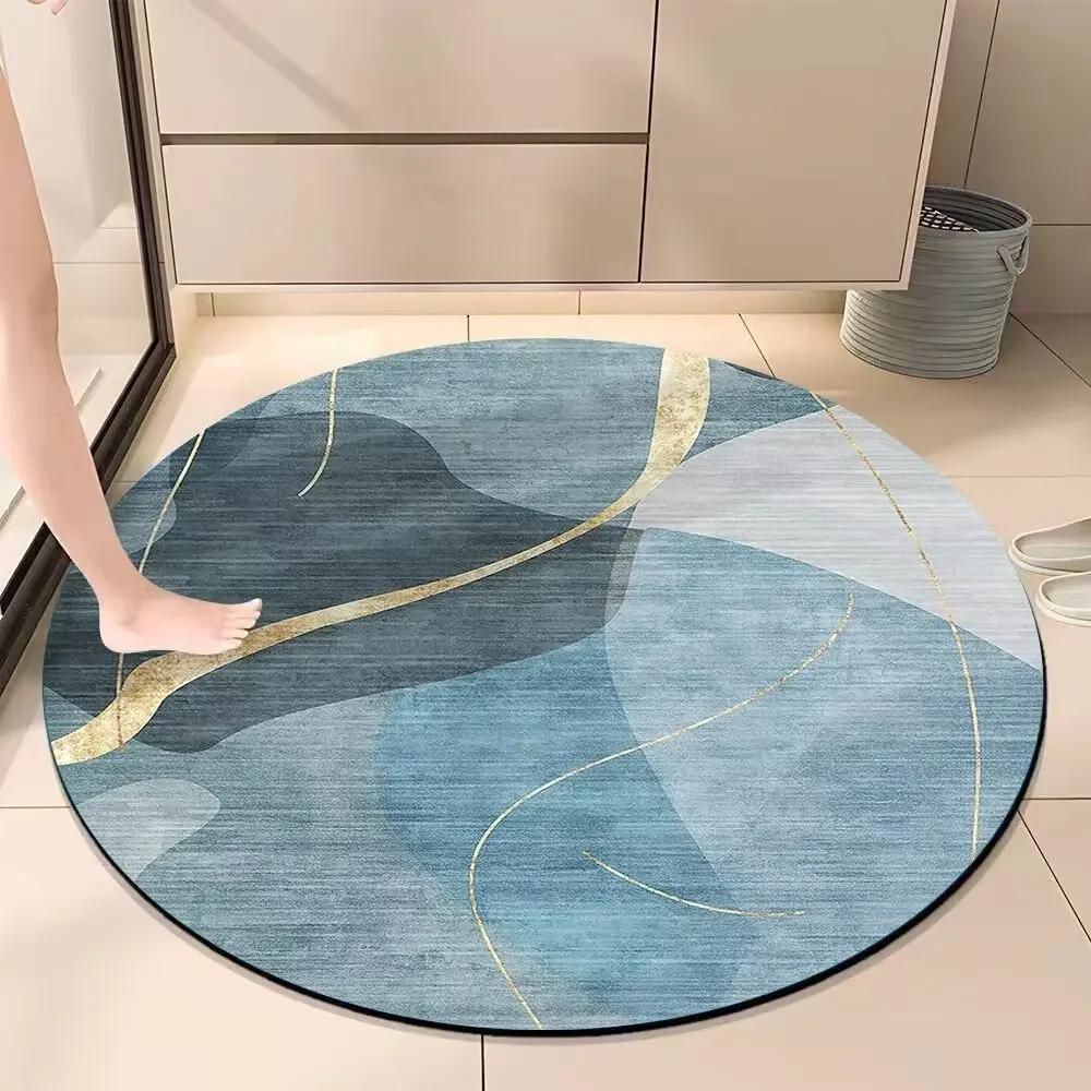 Nordic Light Luxury Round Carpets Modern Living Room Decoration Rugs Large Area Bedroom Decor Bedside Carpet Washroom Floor Mat