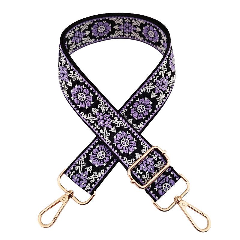 3.8cm Wide Adjustable Color Jacquard Crossbody Shoulder Strap - Bag Replacement Accessory