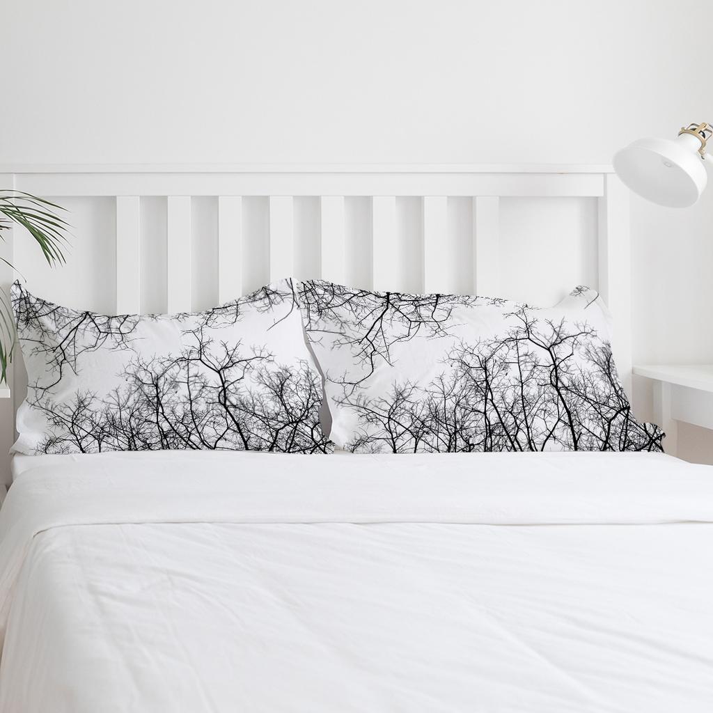 Black White Branches 3pcs Couple Duvet Cover With Pillow Case Custom Comforter Bedding Set Quilt Cover Double Bed Home Textile