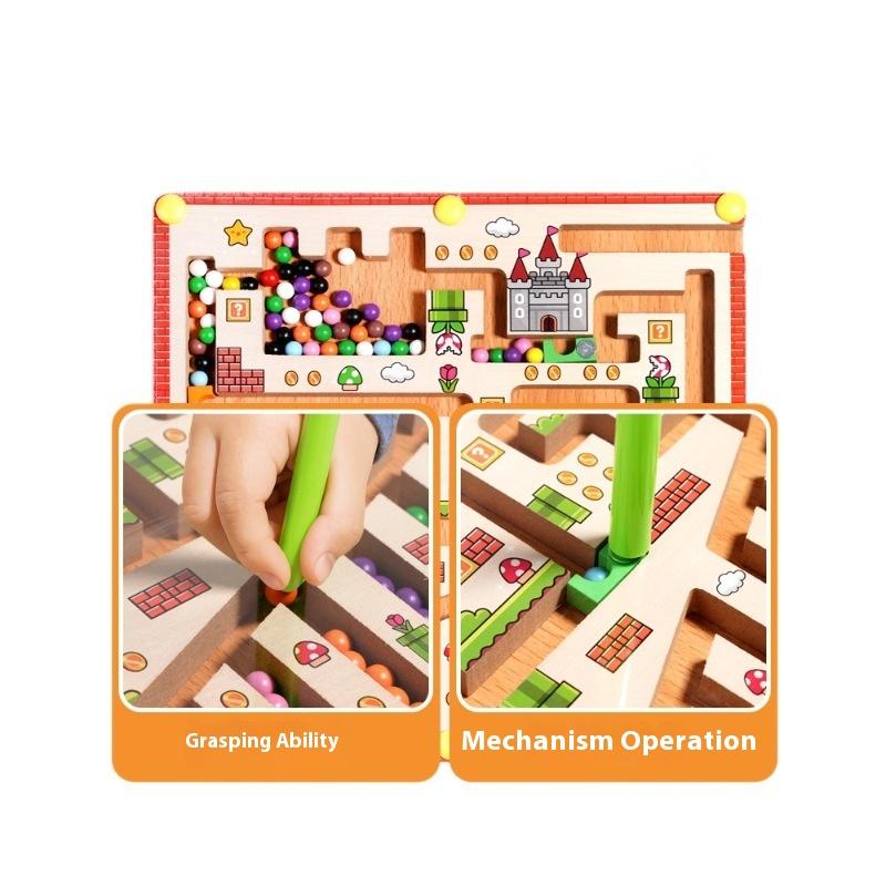 1 Set Color Matching Montessori Toy Magnetic Color And Number Maze Learning Education Toys Concentration Training For Child Gift