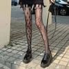 Women'S Fashion Sexy Rhinestone Pantyhose High Elastic Mesh Hollowed Out Black Stockings Girls' Slim Fishing Net Tights Jk Gift