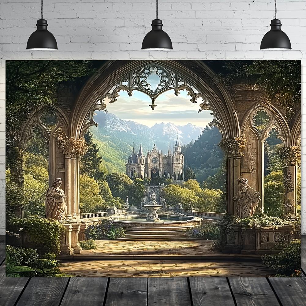 Multi-functional Castle Balcony Background - Perfect for General Occasions Such As Festival Parties and Celebrations