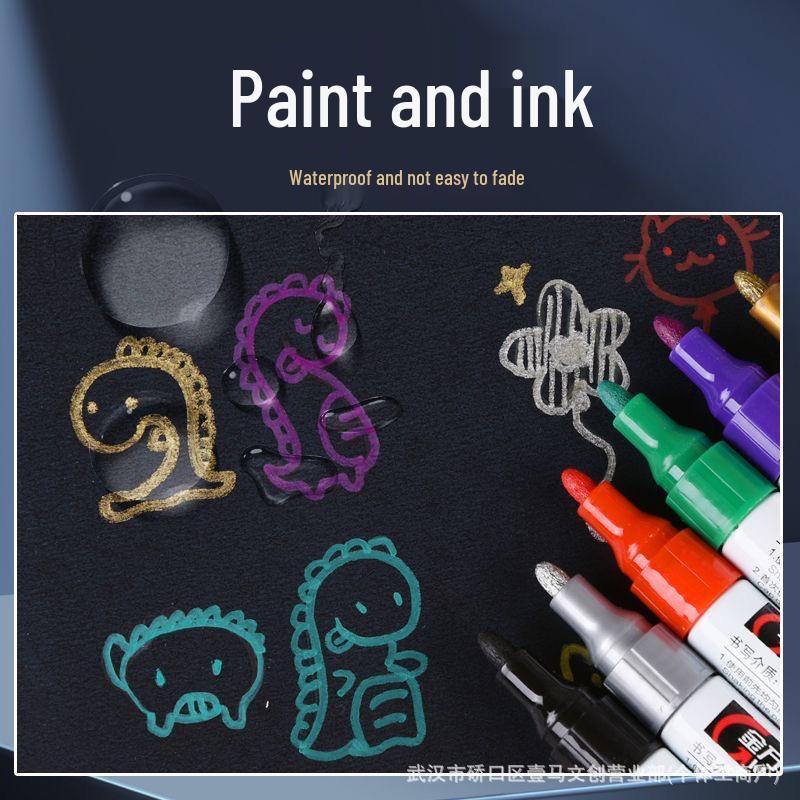 Jin Wannian Oil-Based Waterproof Touch-Up & Marking Pen for Metals