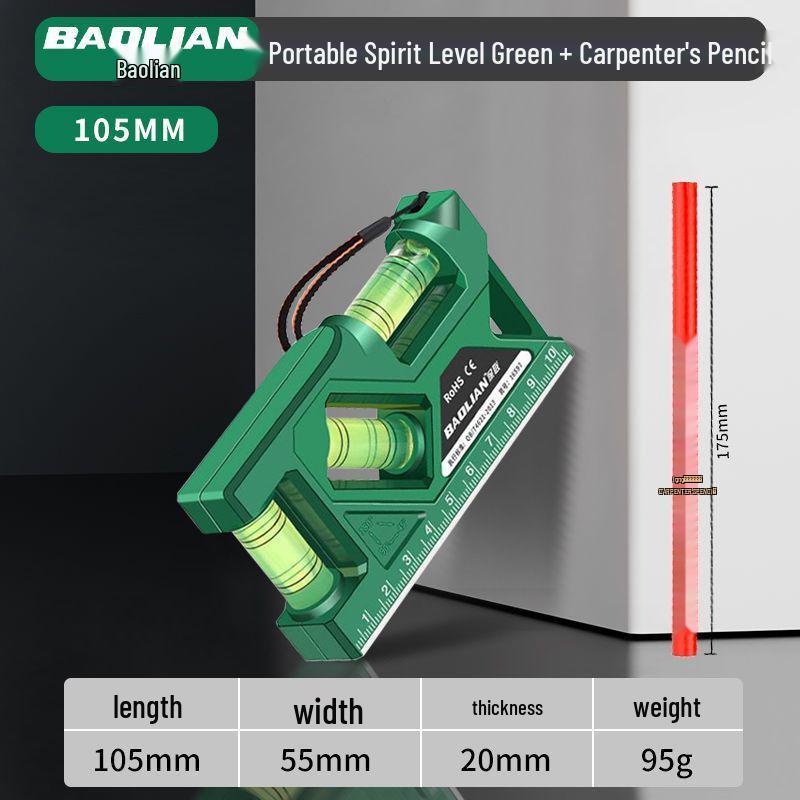 High-Precision Mini Magnetic Spirit Level Protractor Ruler