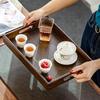 Japanese Style Natural Bamboo Tea Tray with Handles