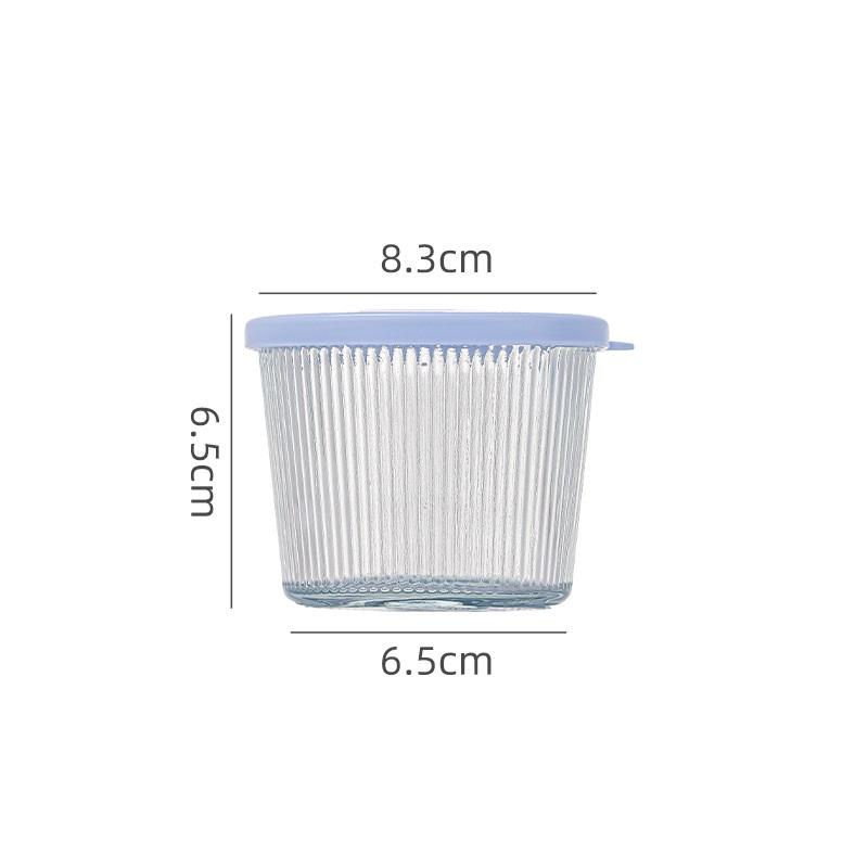 1/4Pcs 200Ml Glass Storage Jars Transparent Thicken Glass Storage Containers Multifunction Fresh-Keeping Mini Clear Jars Kitchen