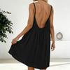 Vestito Cami Senza Schiena da Donna Estivo Senza Maniche Abito da Spiaggia con Spalline Sottili Ampio Svolazzante con Laccio sulla Schiena