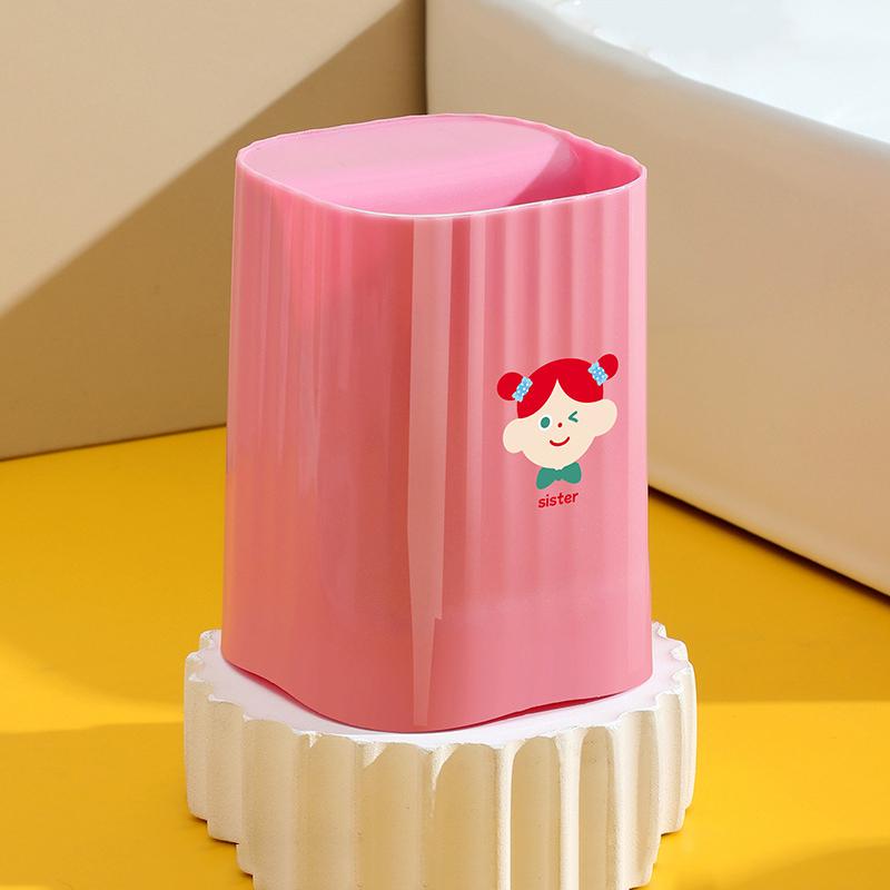 

Мультяшный держатель для зубных щеток, без перфорации, магнитный, перевернутый стакан для зубных щеток, настенный, для хранения в ванной, стакан для полоскания рта, стойка для хранения D