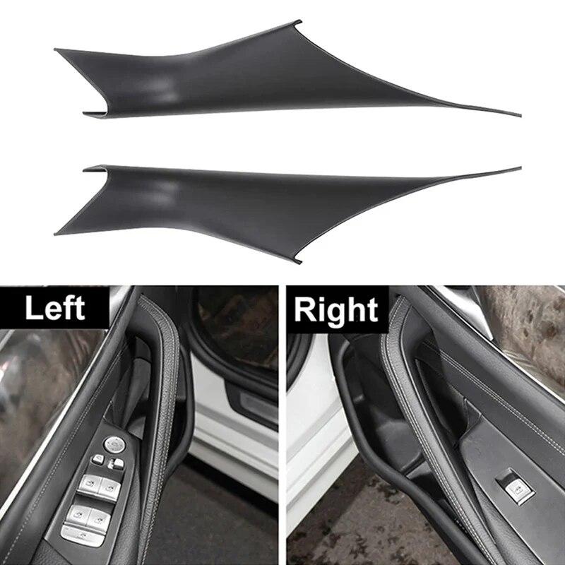 Pentru BMW Seria 5 G30 G38 2018-2023 din fibră de carbon neagră, panou interior al ușii mașinii, capac pentru mâner, garnitură de protecție