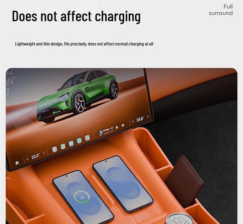 Silikonmatte für Xiaomi YU7 Bedienfeld: Kabelloser Ladegerät, Rutschfester Untersetzer, Innenraumzubehör