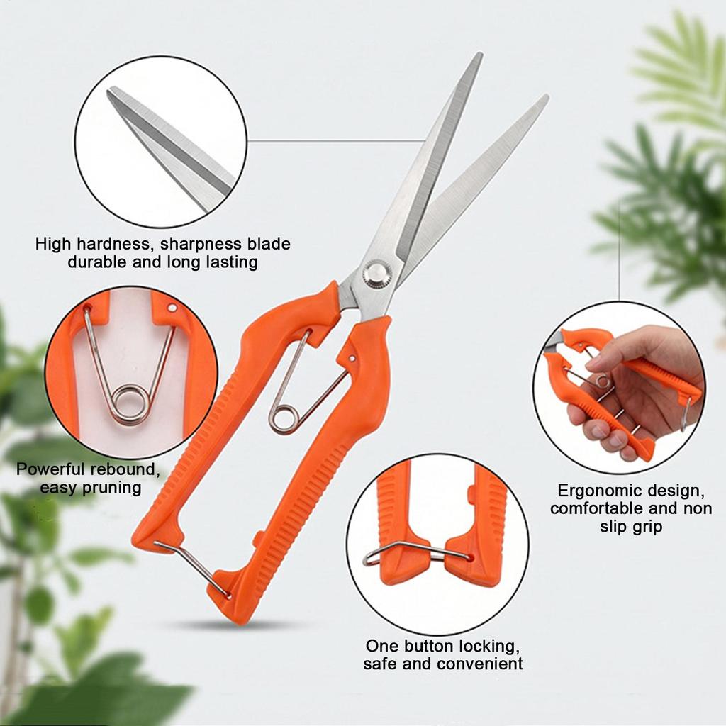 NEW Garden Scissors Rust Resistant Pruning Clippers Tree Trimmer Branch Cutter for Fruit Flower Picking Thinning Root Lawn Hedge
