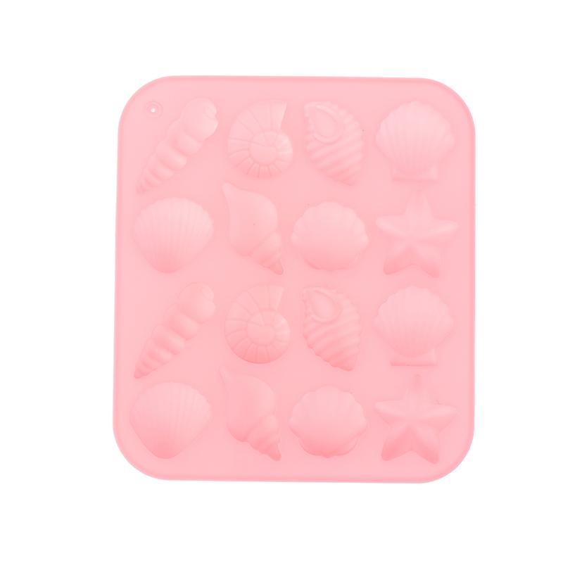 16 Cavity Shell Conch Starfish And Other Shaped Silicone Molds Diy Candy Mousse Pastry Pudding Chocolate Cake Baking Mold